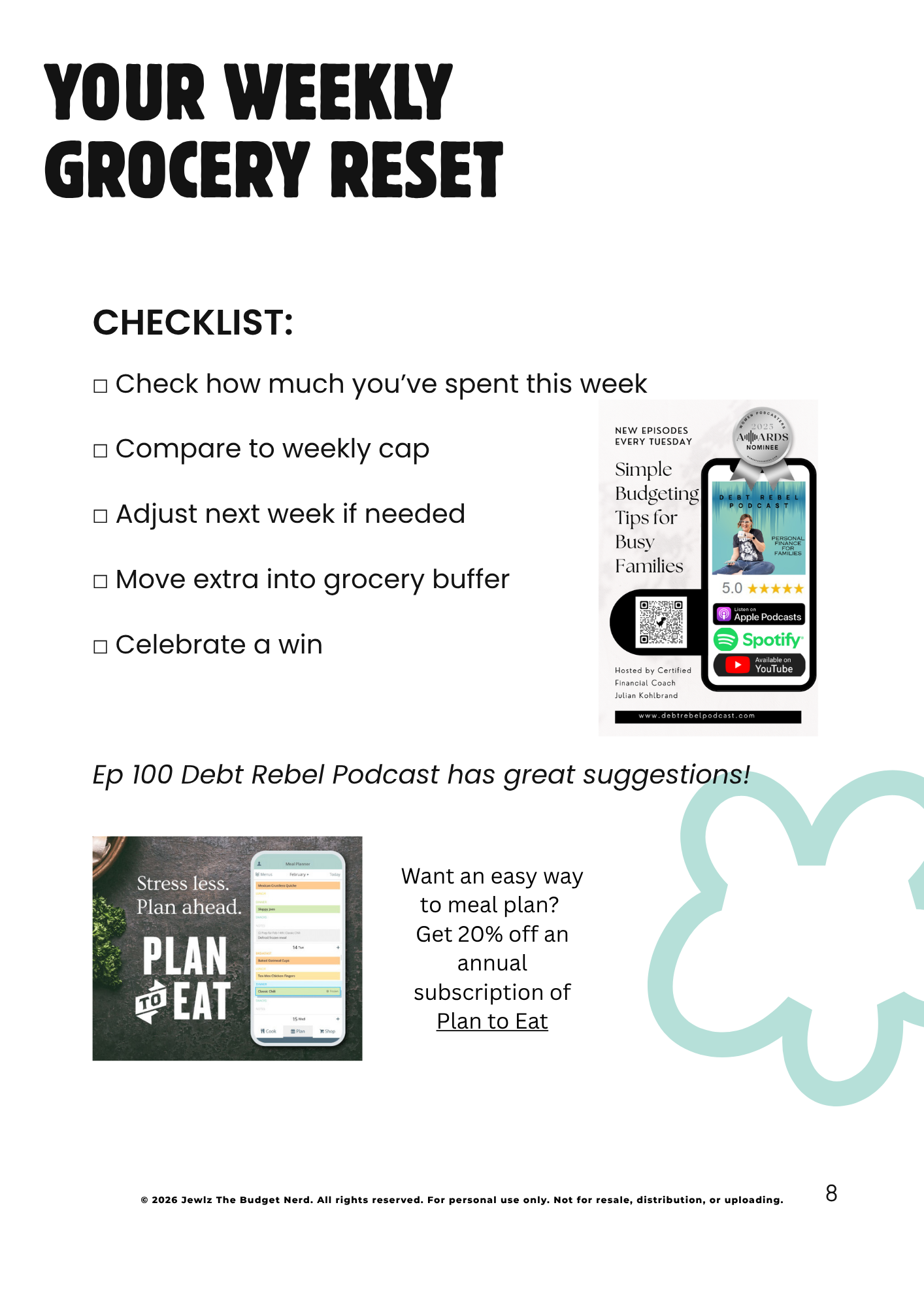 Grocery Reset Playbook to help you stop living paycheck-to-paycheck